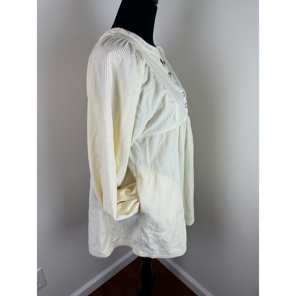 NWT Free People Covered in Corduroy Ivory Tunic size XS - Picture 4 of 9